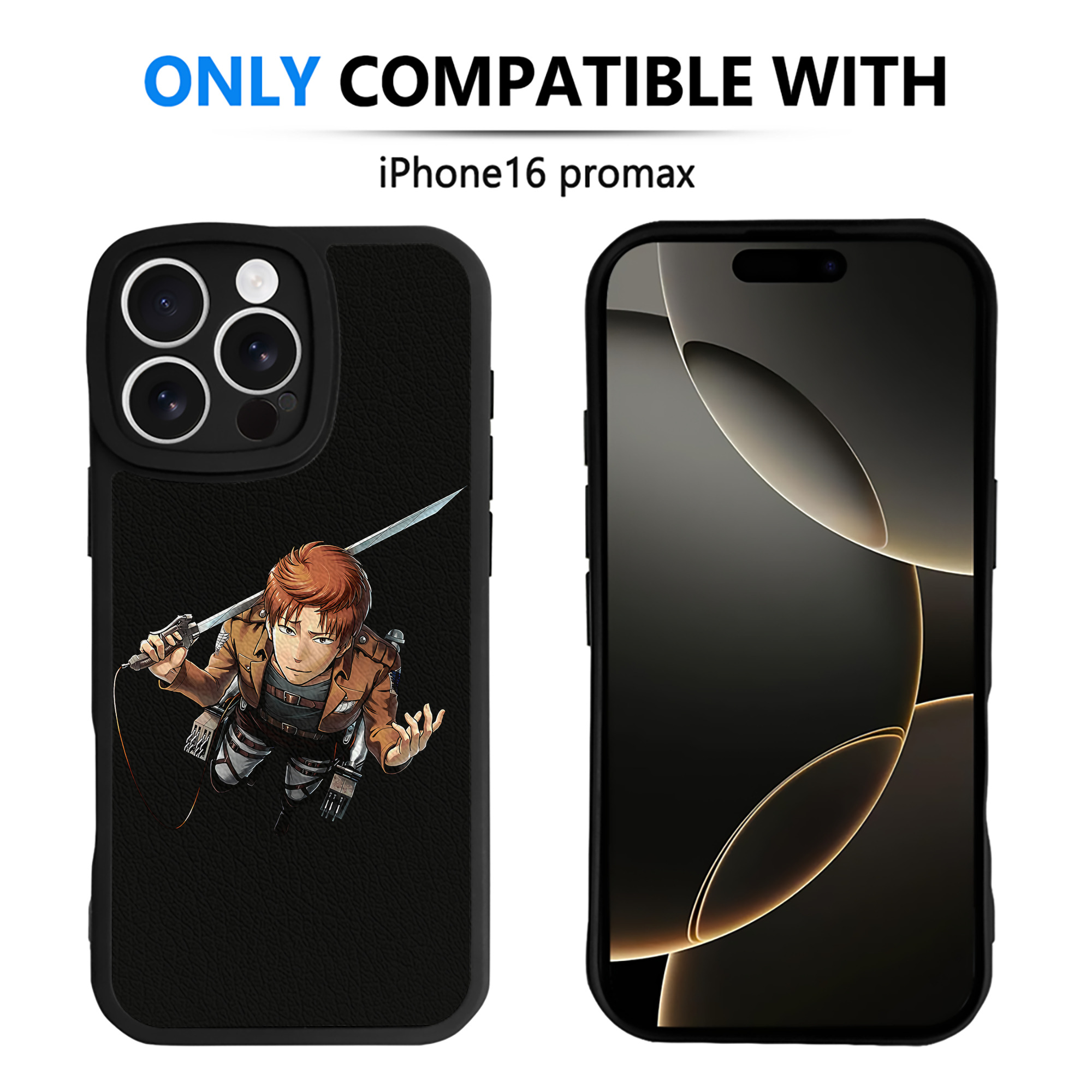 （画像用） 進撃の巨人 Attack on Titan 【iPhone 16シリーズ対応】シリコンスマホケース（レザー調） 材質：シリコン